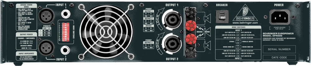 Europower EP4000 2 X 700W / 8 Ohm