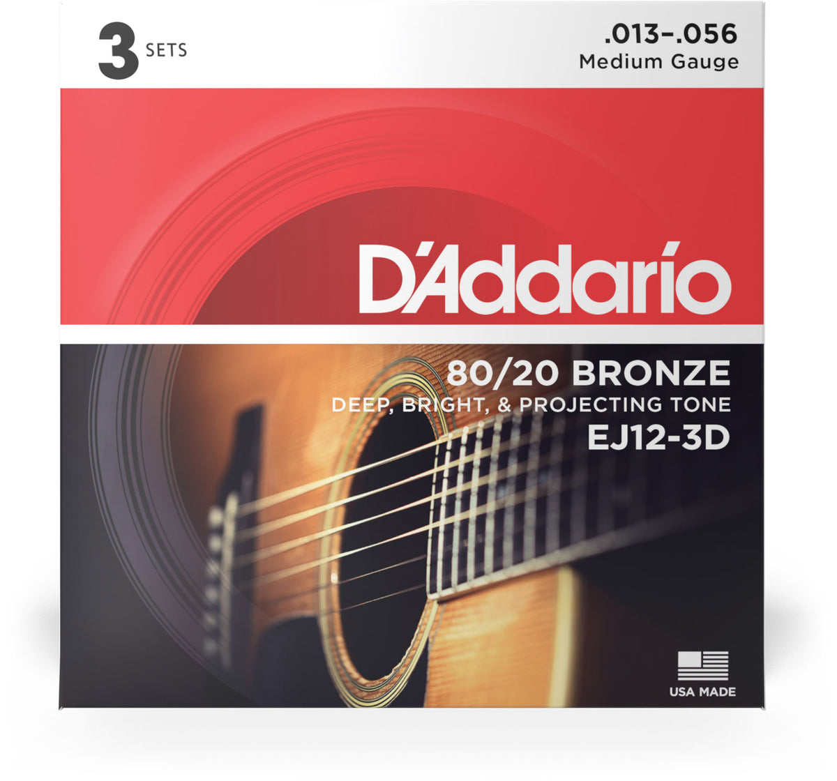 EJ12-3D Bronze 80/20 Medium 13-56 (3 Jeux)