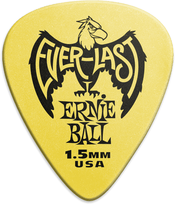 Médiators Everlast Sachet de 12 Jaune 1,5Mm