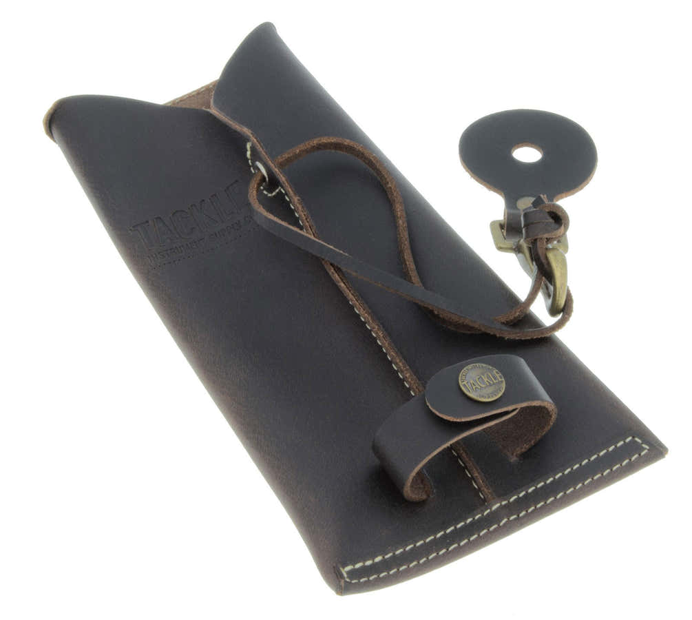 Porte Baguettes En Cuir Avec Crochet Marron