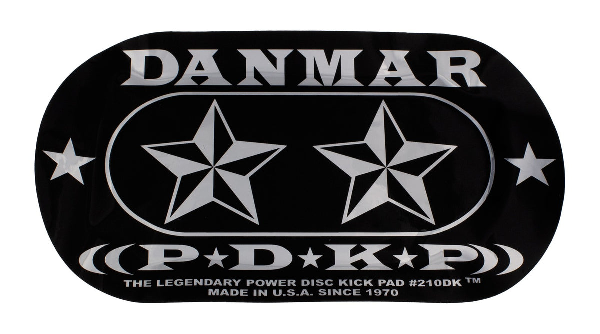 Danmar 210DKST - Pad Autocollant Grosse Caisse Double Pédale - Star