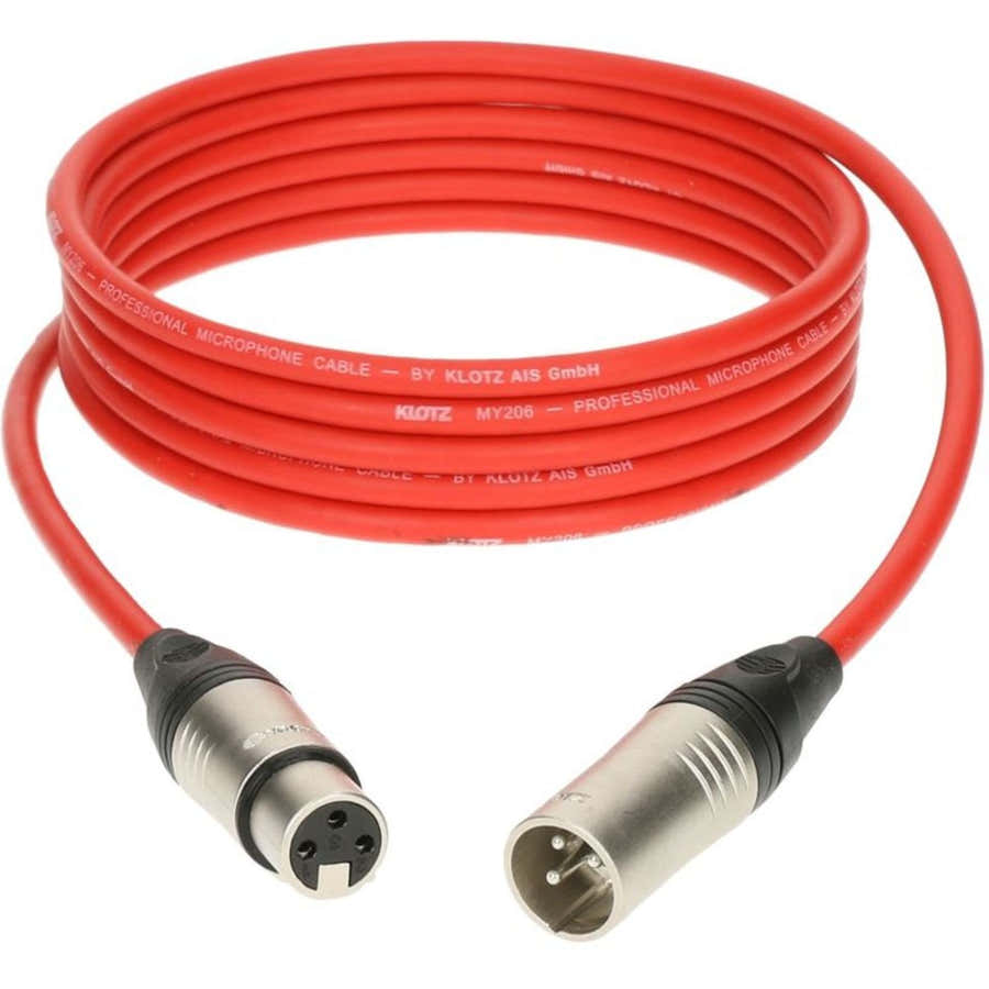 Cable Micro XLR 3M Rouge