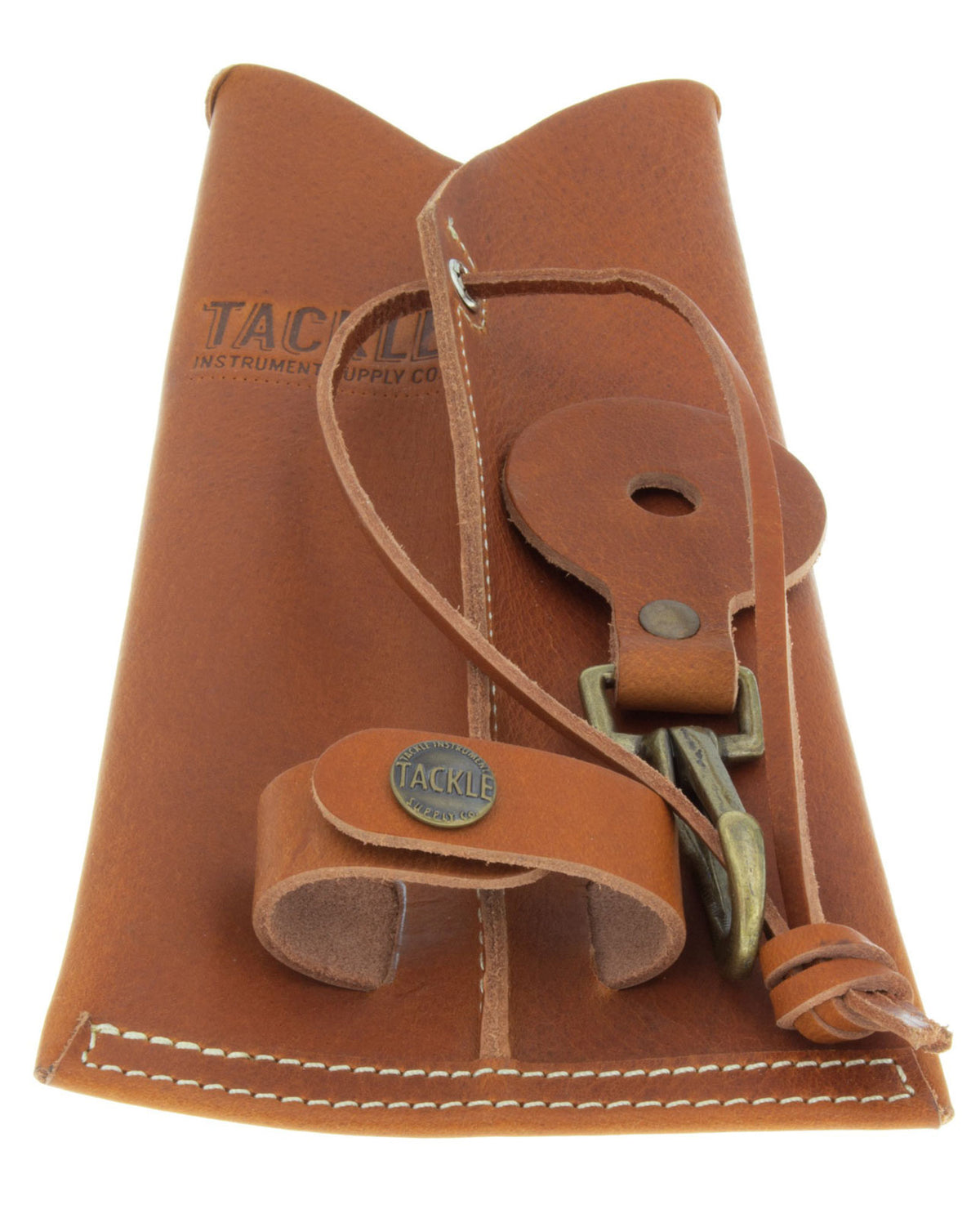 Porte Baguettes En Cuir Avec Crochet Saddle Tan