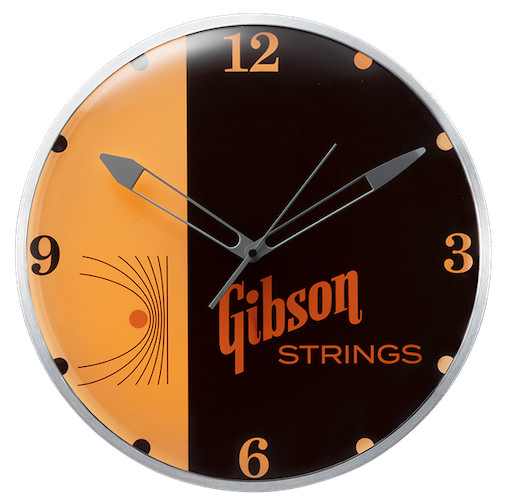 Horloge Gibson Vintage Lighted Wall Clock - Strings Sign