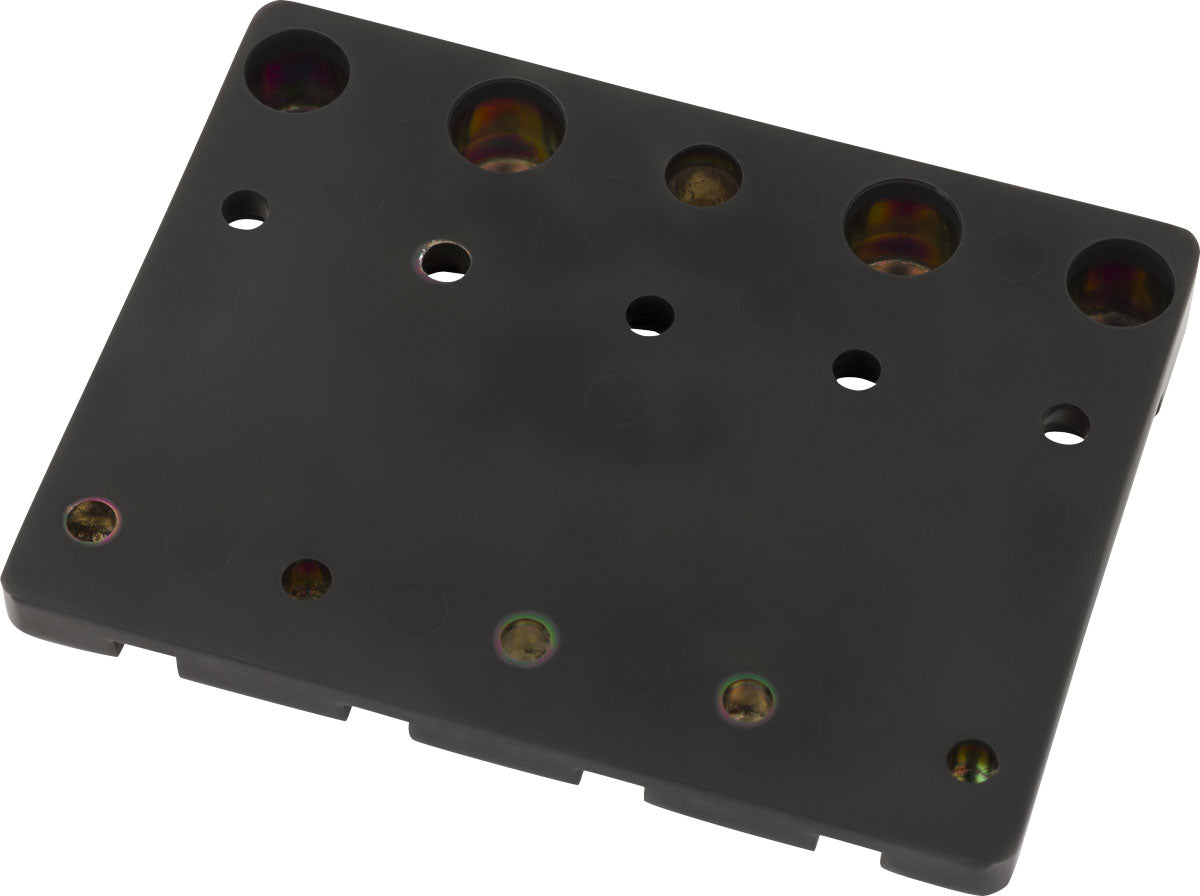 Fender HiMass 4-String Bass Bridge Assembly With Brass Saddles Black