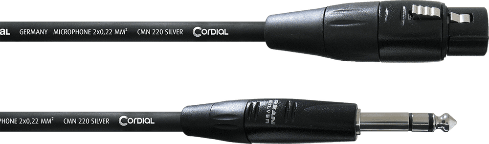 Cordial Câble Audio XLR Femelle/jack Stéréo 3 M