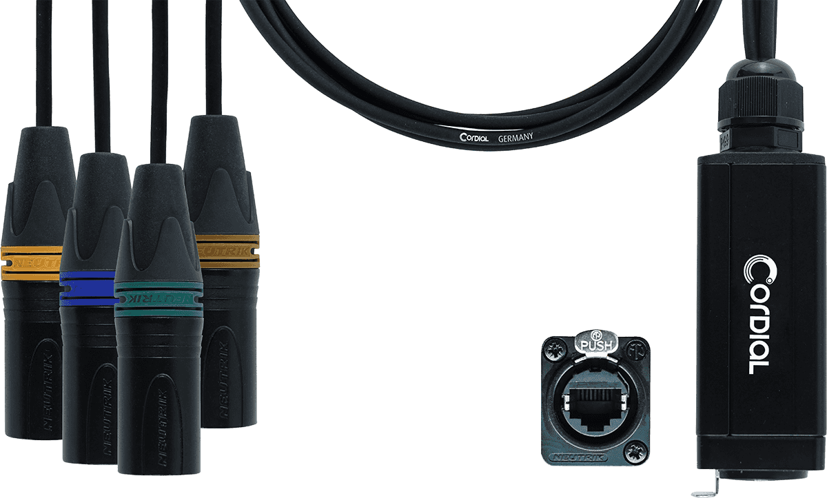 Adaptateur DMX - RJ45 4 XLR Mâles 5 Points 70 CM
