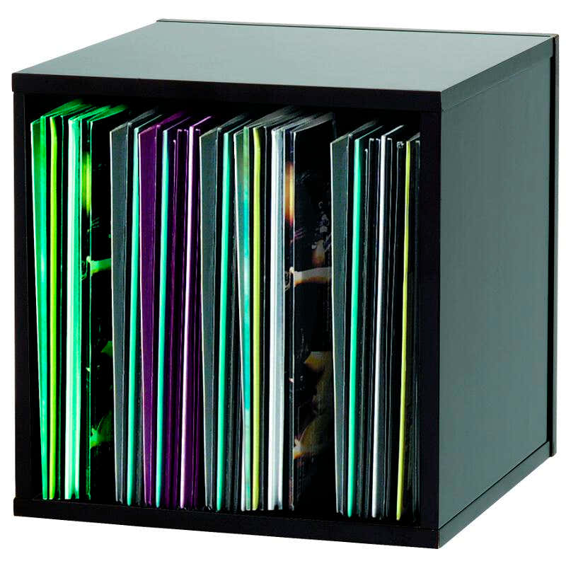 Record Box Black 110 Vinyles