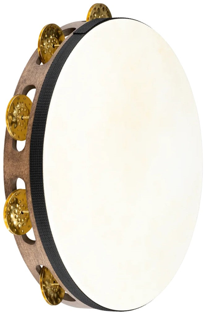 TAH1VWB - Tambourin Vintage Bois Avec Peau - Cymbalettes laiton