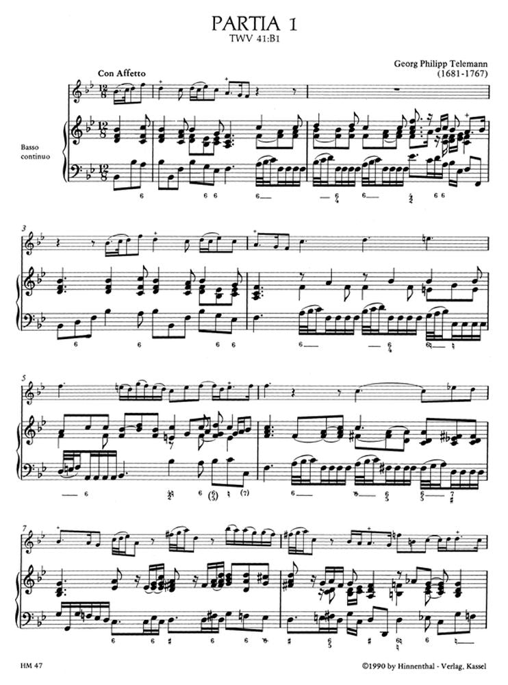 Telemann G.P. - Die Kleine Kammermusik 6 Pitas