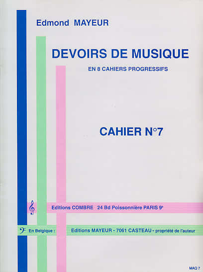 Mayeur - Devoirs De Musique Cahier 7