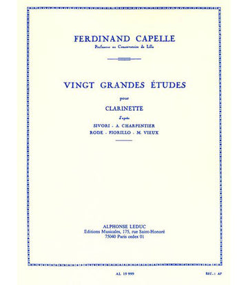 Capelle Ferdinand - 20 Grandes Etudes - Clarinette