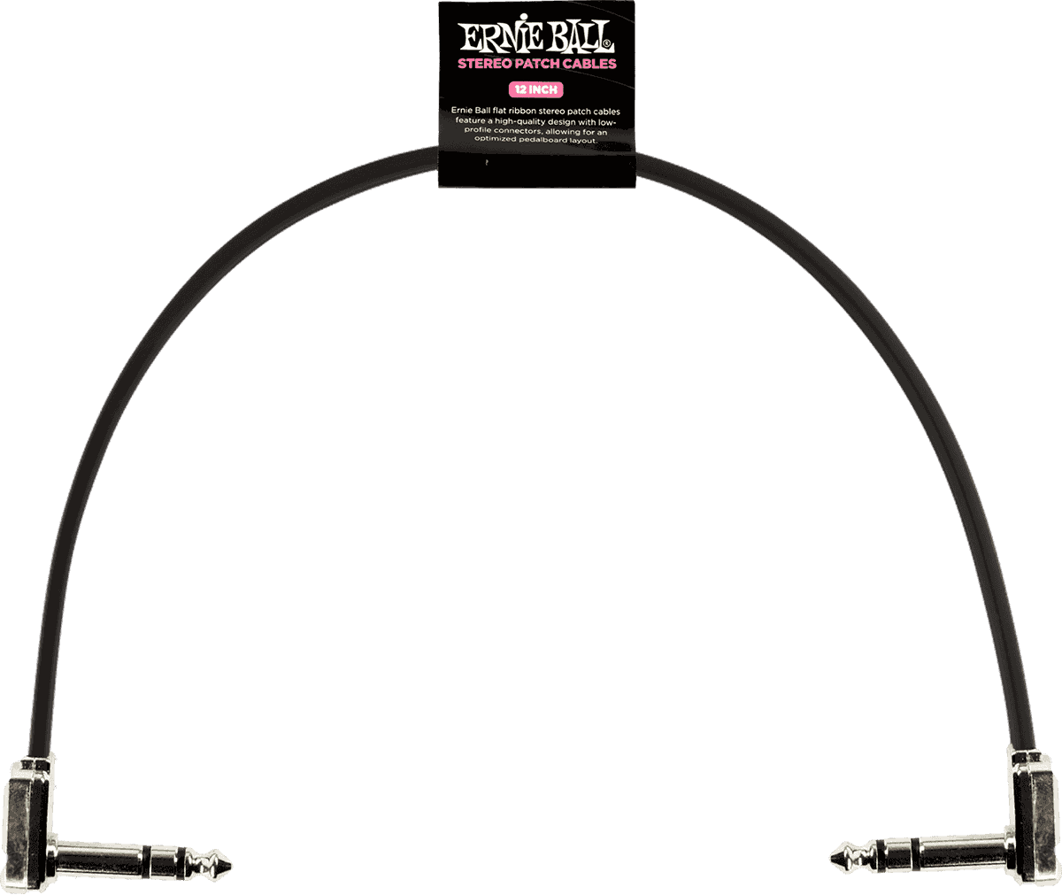 Ernie Ball Cables Instrument Patch TRS - Coude Fin & Plat - 30 CM