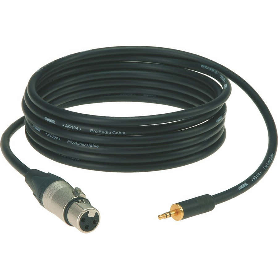 XLR Femelle Neutrik - Mini Jack 1,50 M Or