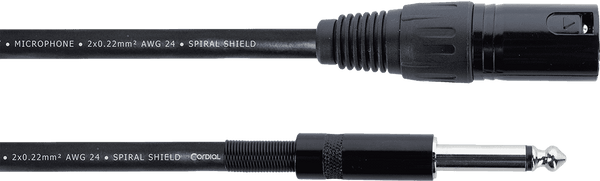 Cordial Câble Audio XLR Mâle / Jack Mono 10 M
