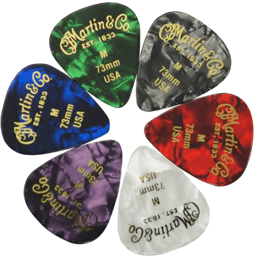 Sachet de 6 Médiators Medium Coloris Assortis