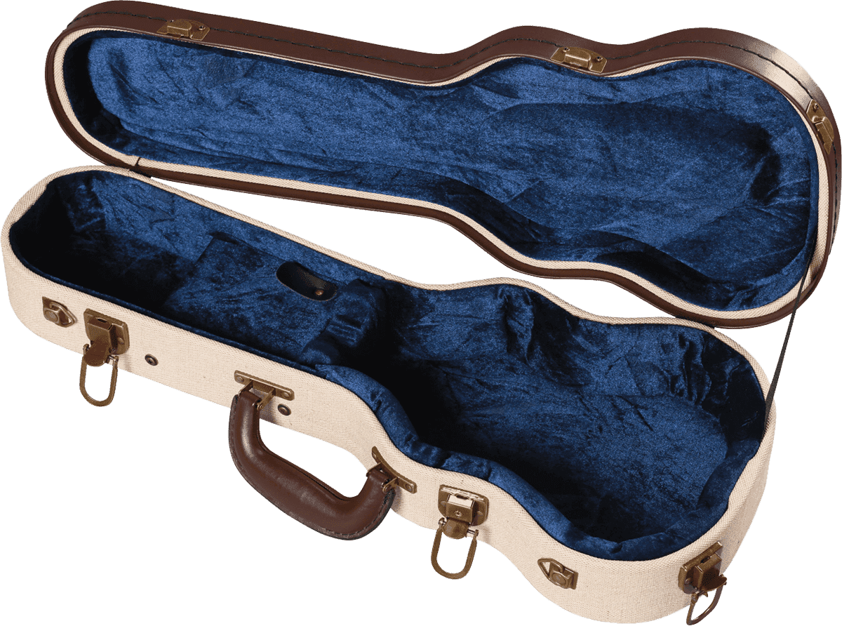 Étui Ukulélé Soprano Beige en Bois Deluxe - GW