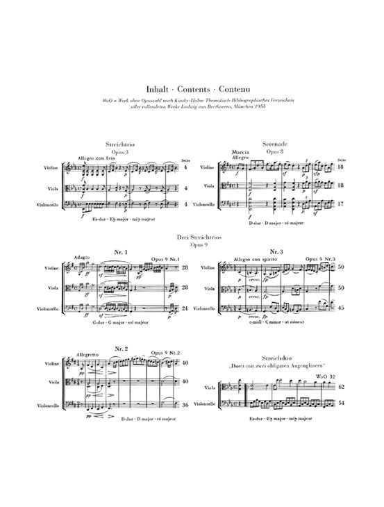 BEETHOVEN L.V. - STRING TRIOS OP. 3 8 AND 9 AND STRING DUO WOO 32