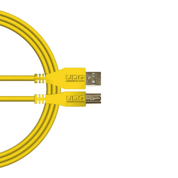 UDG U 95001 Yl - Câble USB 2.0 A-B Jaune Droit 1m