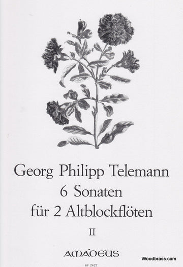 Telemann G.P. - 6 Sonatas Vol. 2 - 2 Treble Recorders