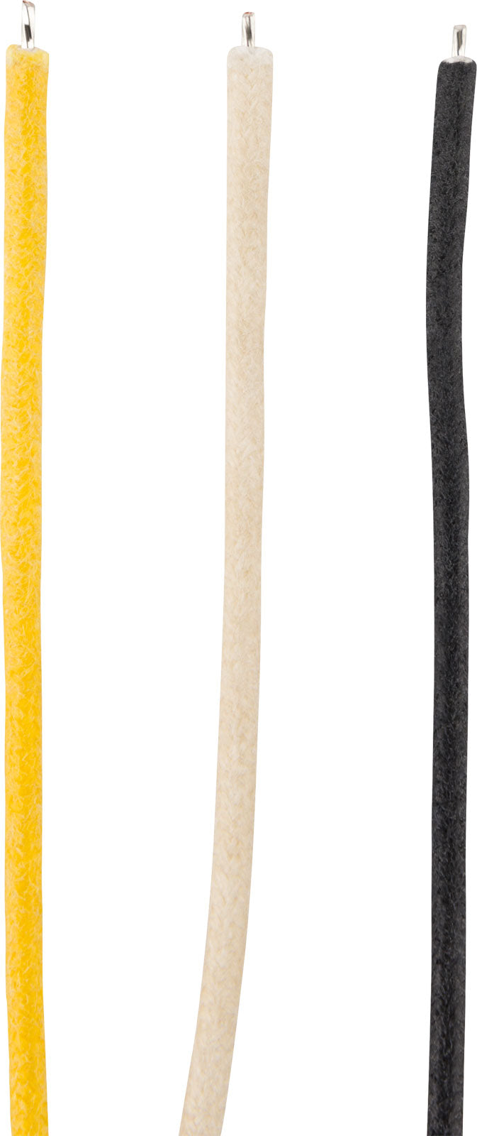 Pure Vintage Cloth Wire 22 AWG 15" Black White Yellow