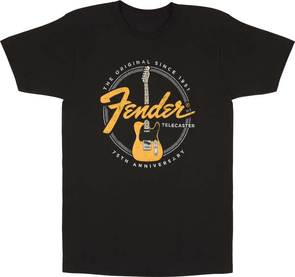 "XL" T-Shirt 75th Telecaster Vintage Noir
