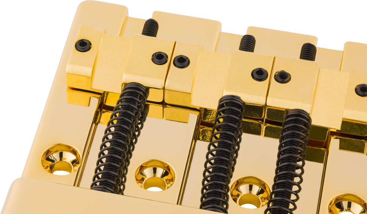 Fender HiMass 4-String Bass Bridge Assembly With Zinc Saddles Gold