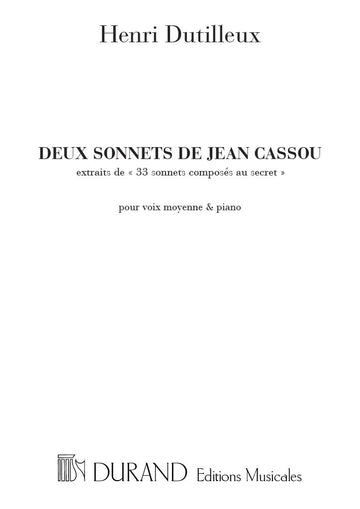 DUTILLEUX - 2 SONNETS - CHANT ET PIANO