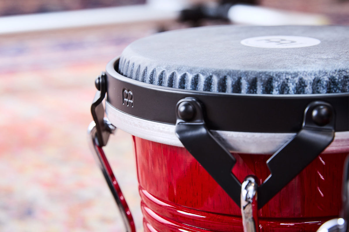 WBTR300WR - Marathon Traditional Bongo 6 3/4" Macho & 8" Hembra - Wine Red