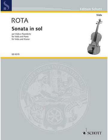 Rota - Sonata In Sol - Alto et Piano