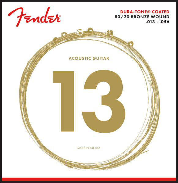 Fender Dura-Tone Coated 80/20 Bronze Wound 13-56