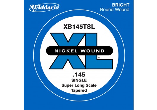 D'ADDARIO XB145T Nickel Wound Single String Super Long Scale 145 Tapered