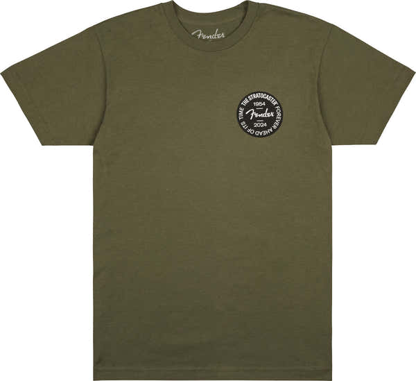 Fender "S" Stratocaster 70Th Anni Badge Tee Olive