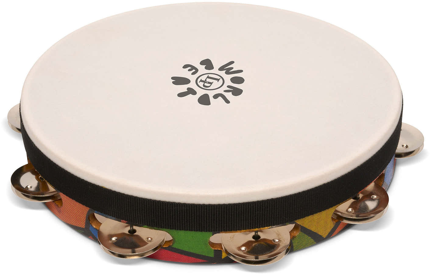 Tambourins World Beat Single Row Avec Peau LP7023 10 Pouces