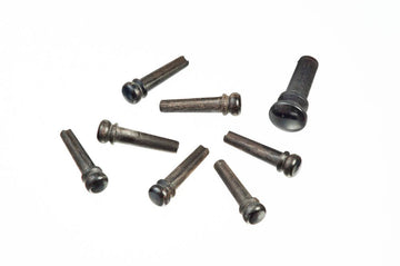 Ebony Bridge Pins With End Pin Set Ebony