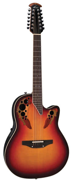 Ovation Standard Elite Deep Contour Cutaway 12 Cordes New England Burst 2758AX-NEB-G