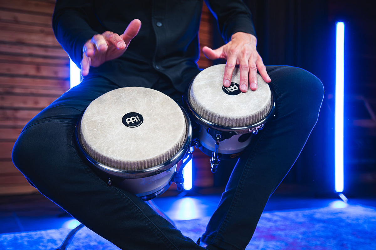 RS400PW - Artist Series Bongo Roberto Serrano - 7" & 8 1/2" Pearl White
