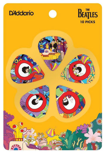 Pack 10 Beatles Pick Yellow Submarine Souple Thin