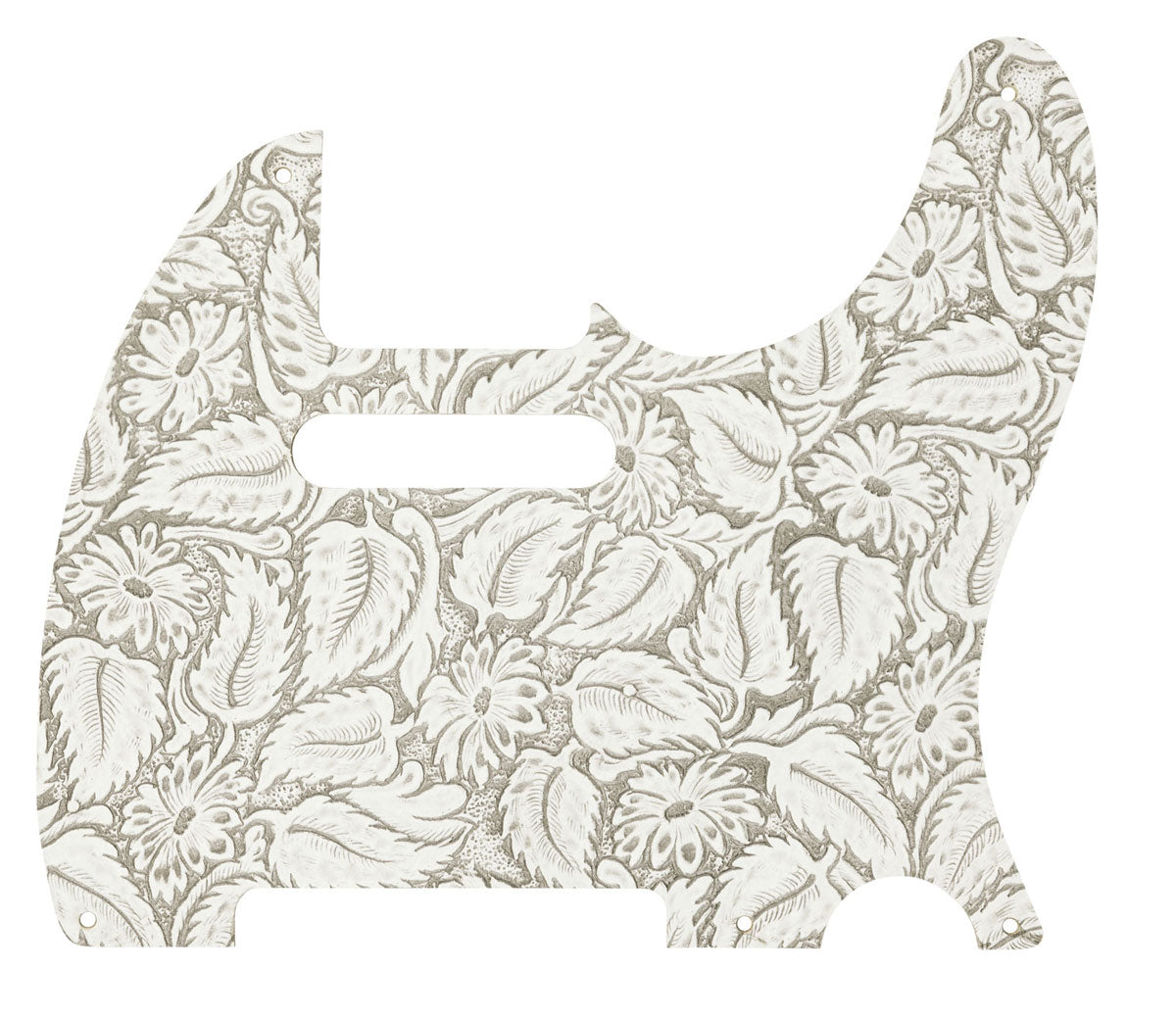 Waylon Jennings Leather Pickguard White