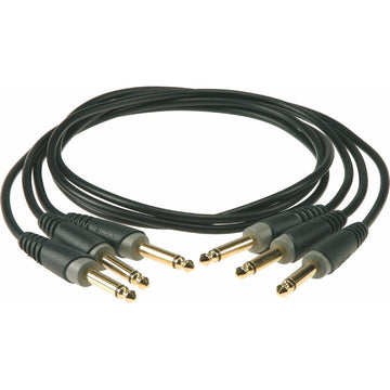 Lot 3 Cables Pedale 15CM Jack 2p./jack 2P. Or
