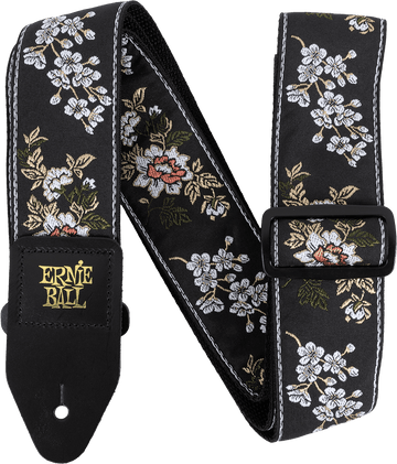 Sangle Jacquard White Blossom