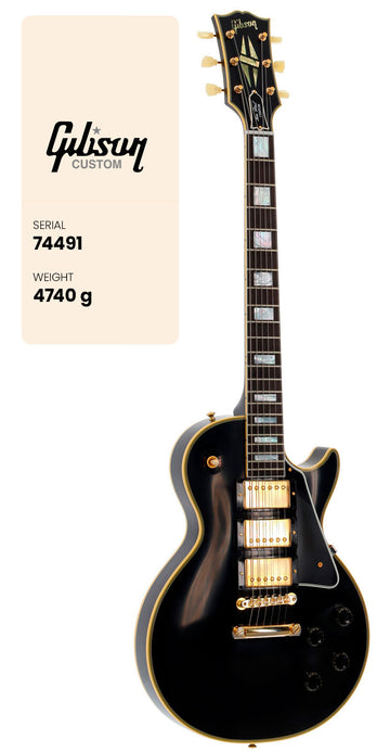 Les Paul Custom 1957 3-pickup Vos Ebony CS HRC #74491