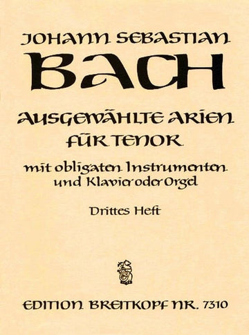 Bach J.S. - Ausgewahlte Arien Fur Ténor 3