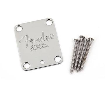 4-bolt American Guitar Neck Plate With "Corona" Stamp (chrome)