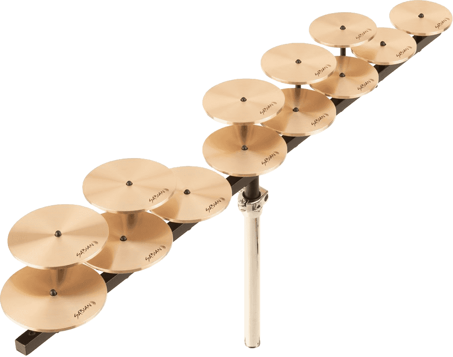 Set De Crotales Graves Avec Mounting Bar et Stand