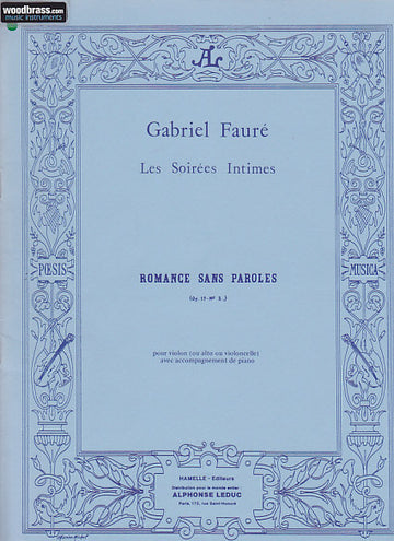 FAURE GABRIEL - ROMANCE SANS PAROLES OP.17 N°3 (OU ALTO OU VIOLONCELLE)
