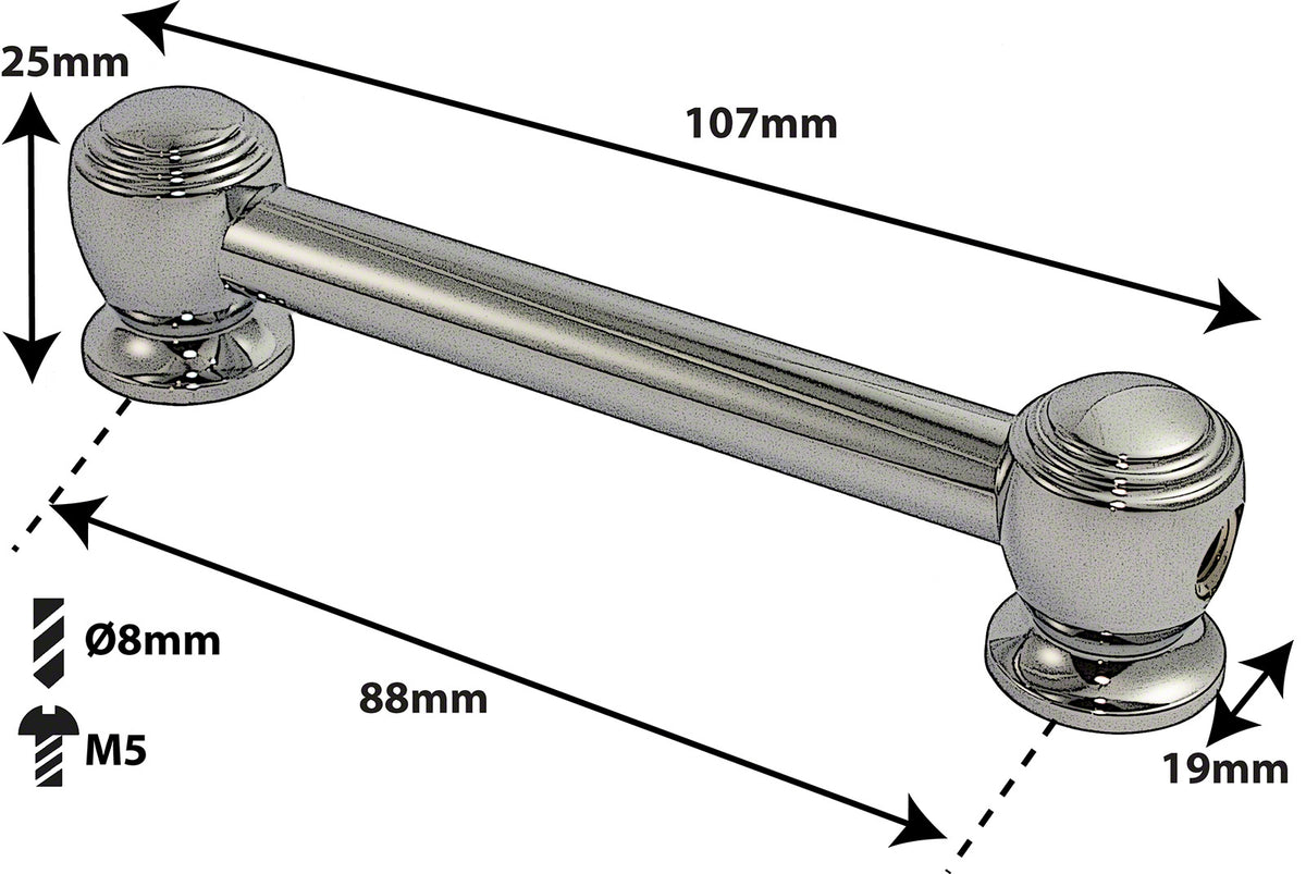 TL9D88 - Coquille Tube - 88mm - Double Tirant (X1)