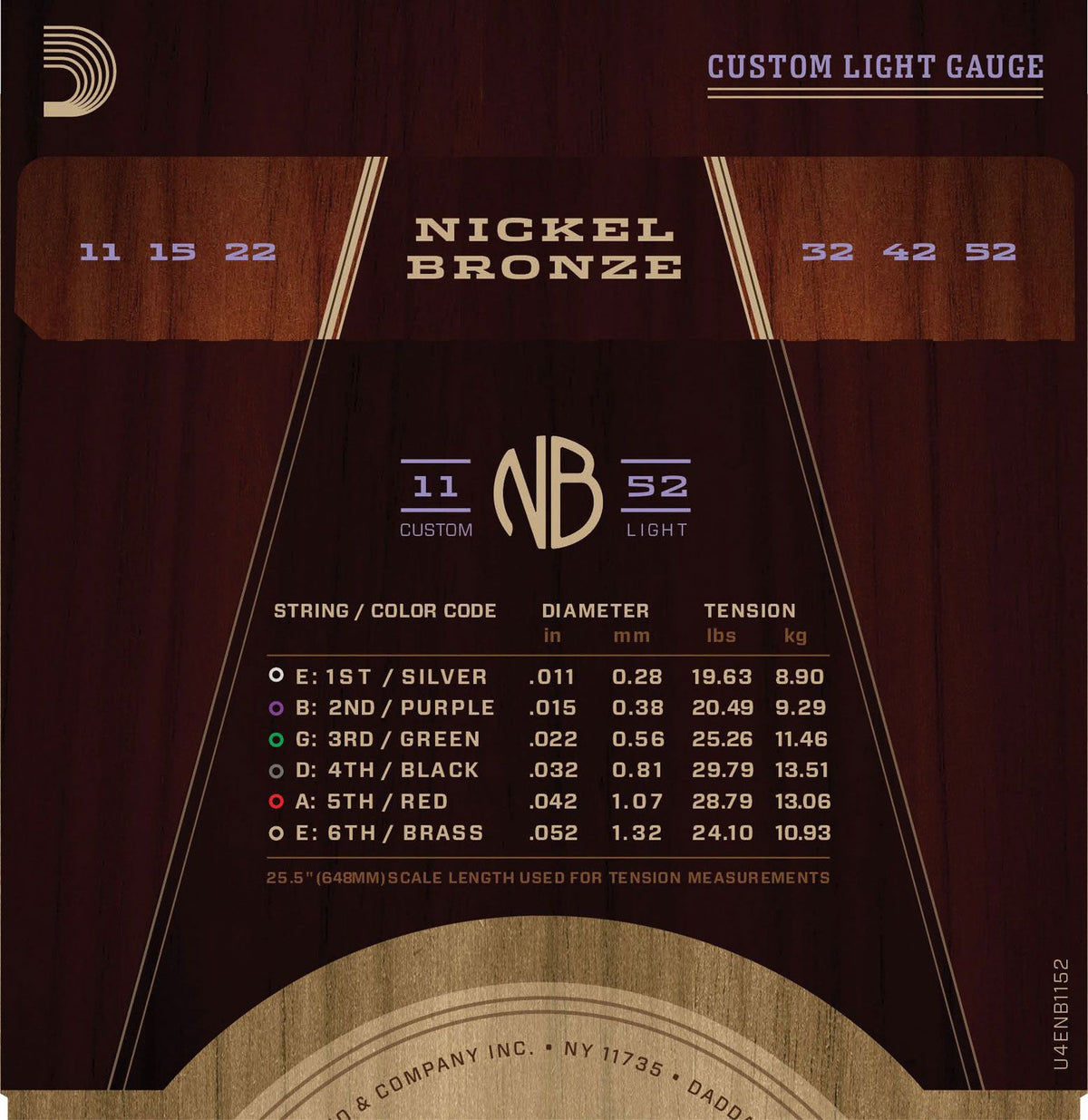 NB1152 Nickel Bronze Custom Light 11-52