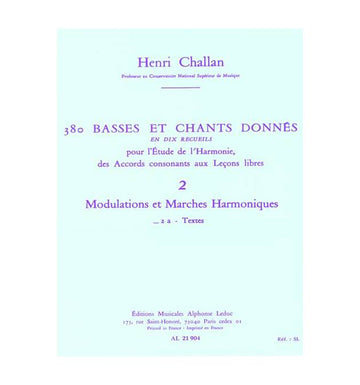 CHALLAN H. - 380 BASSES ET CHANTS DONNES VOL. 2
