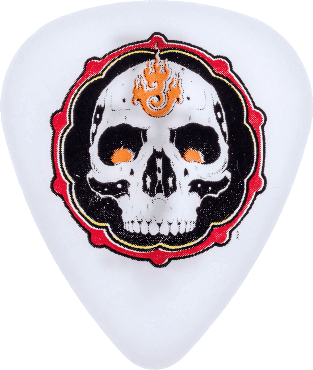 36 x 0,60mm Blackline II Alan Forbes Flame Skull White